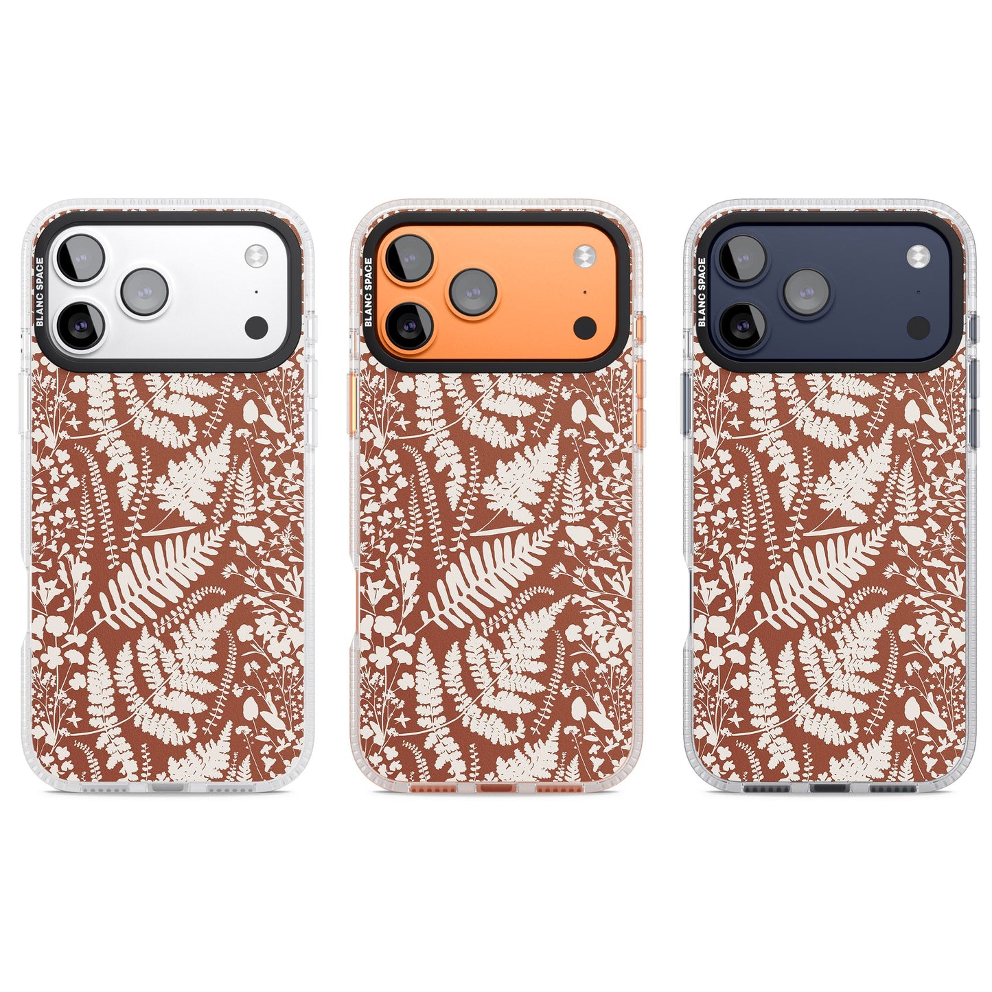 Fleurs sauvages et fougères sur terre cuite