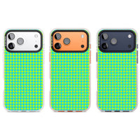 Neon Lime & Turquoise Houndstooth