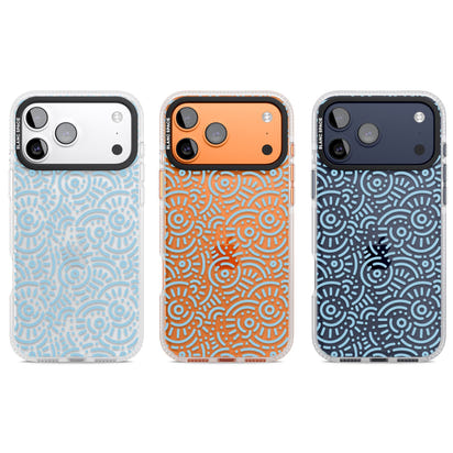 Motif rétro bleu clair