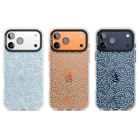 Motif rétro bleu clair