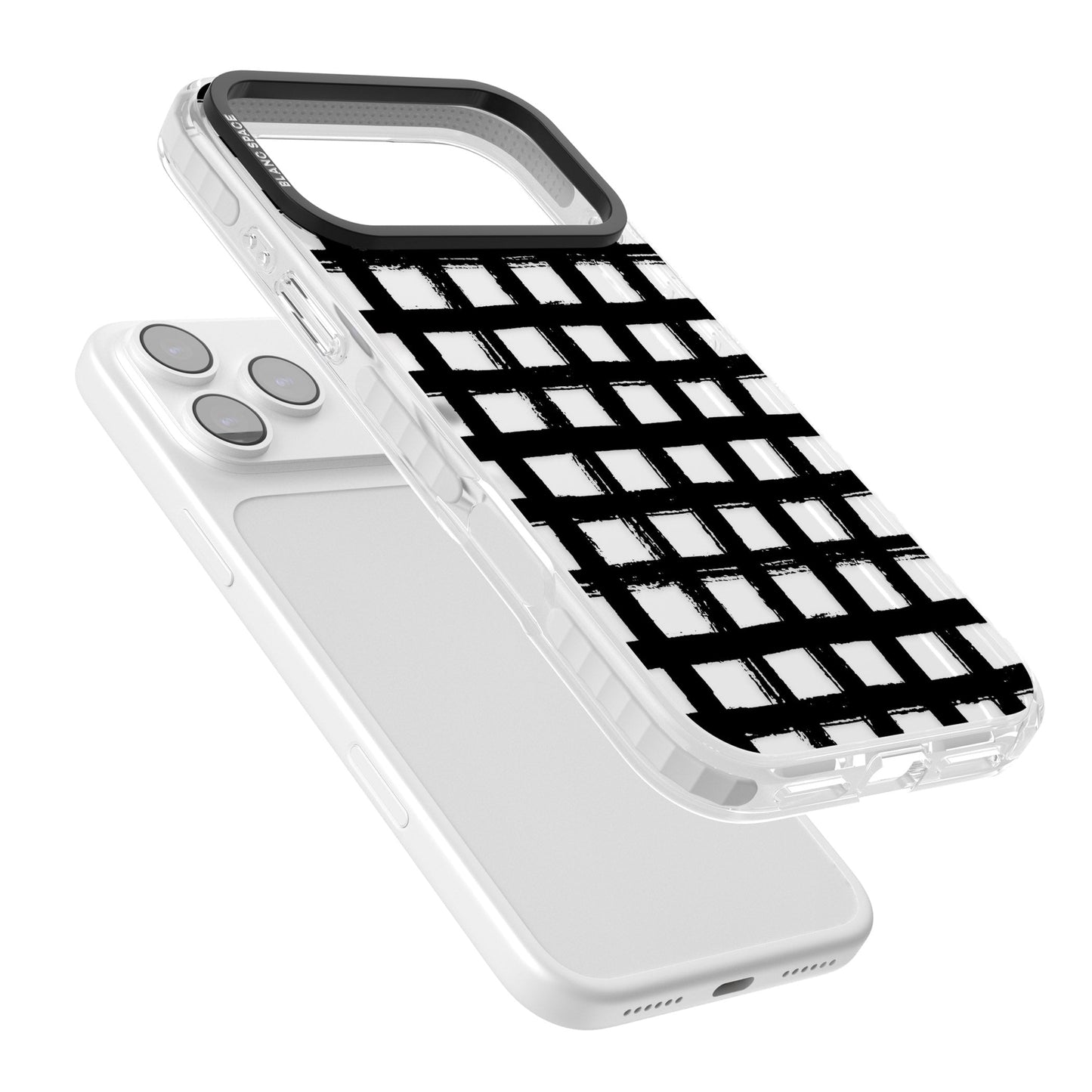 Messy Black Grid Clear