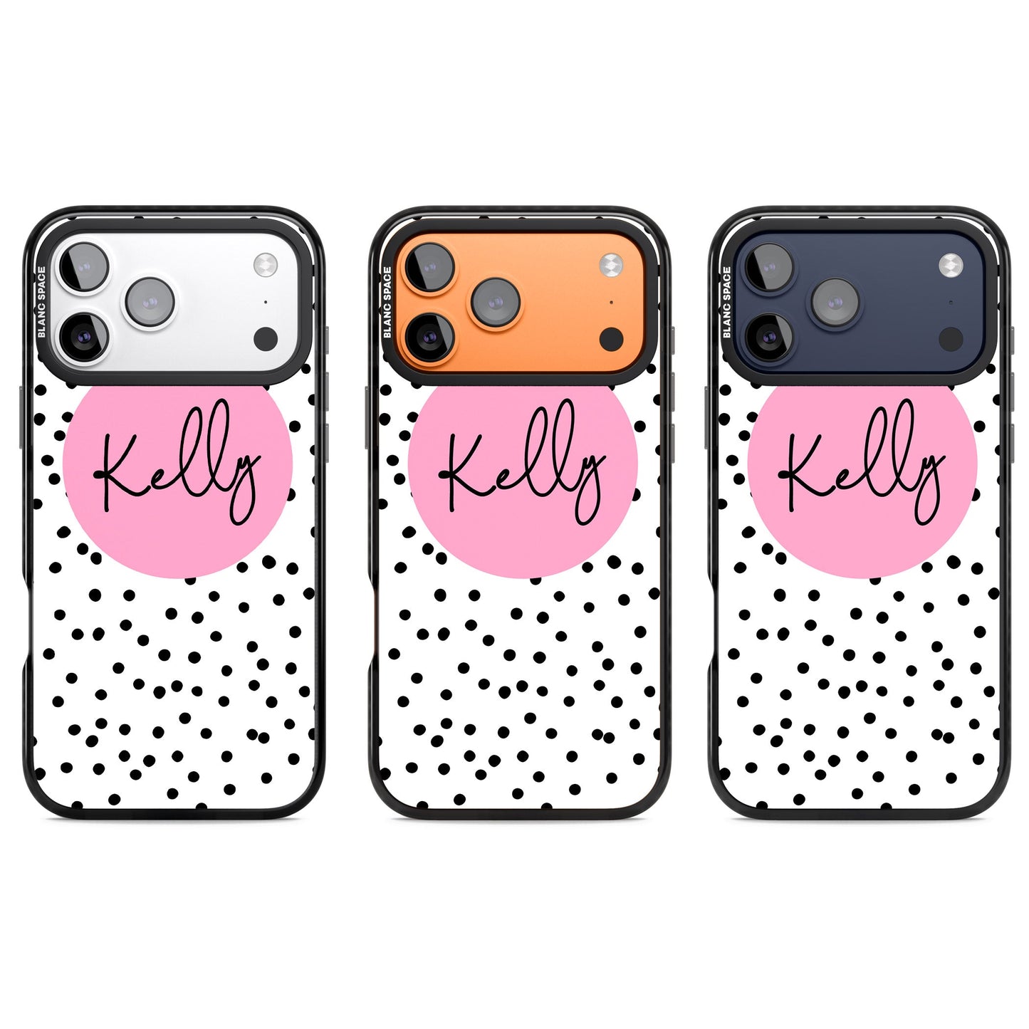 Personalised Pink Circle & Dots