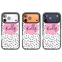 Personalised Pink Circle & Dots