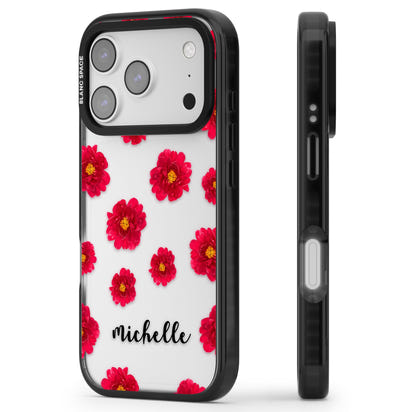 Personalised Red Peonies & Cursive