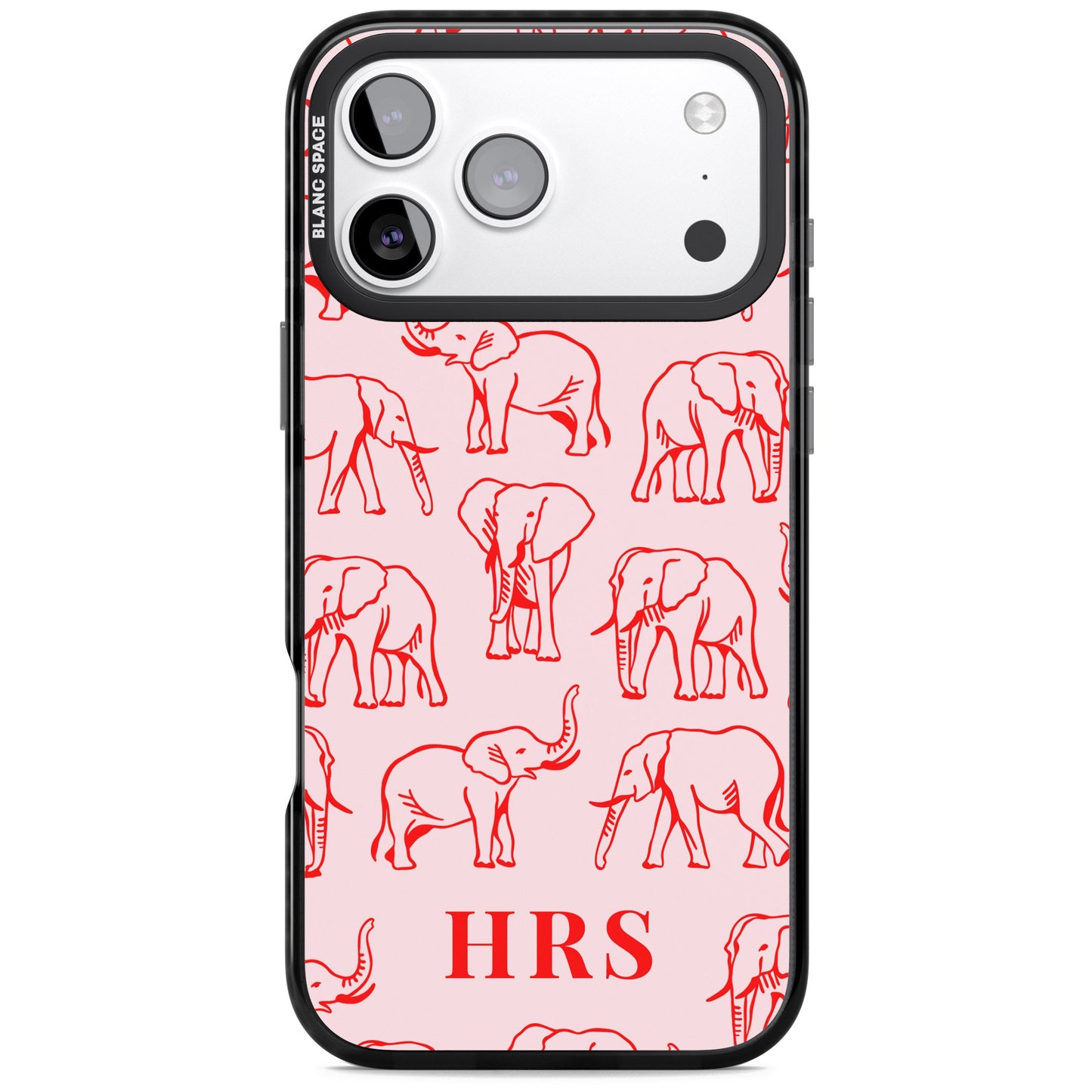 Personalised Red Elephant Outline