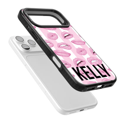 Personalised Pink Stripes & Lips