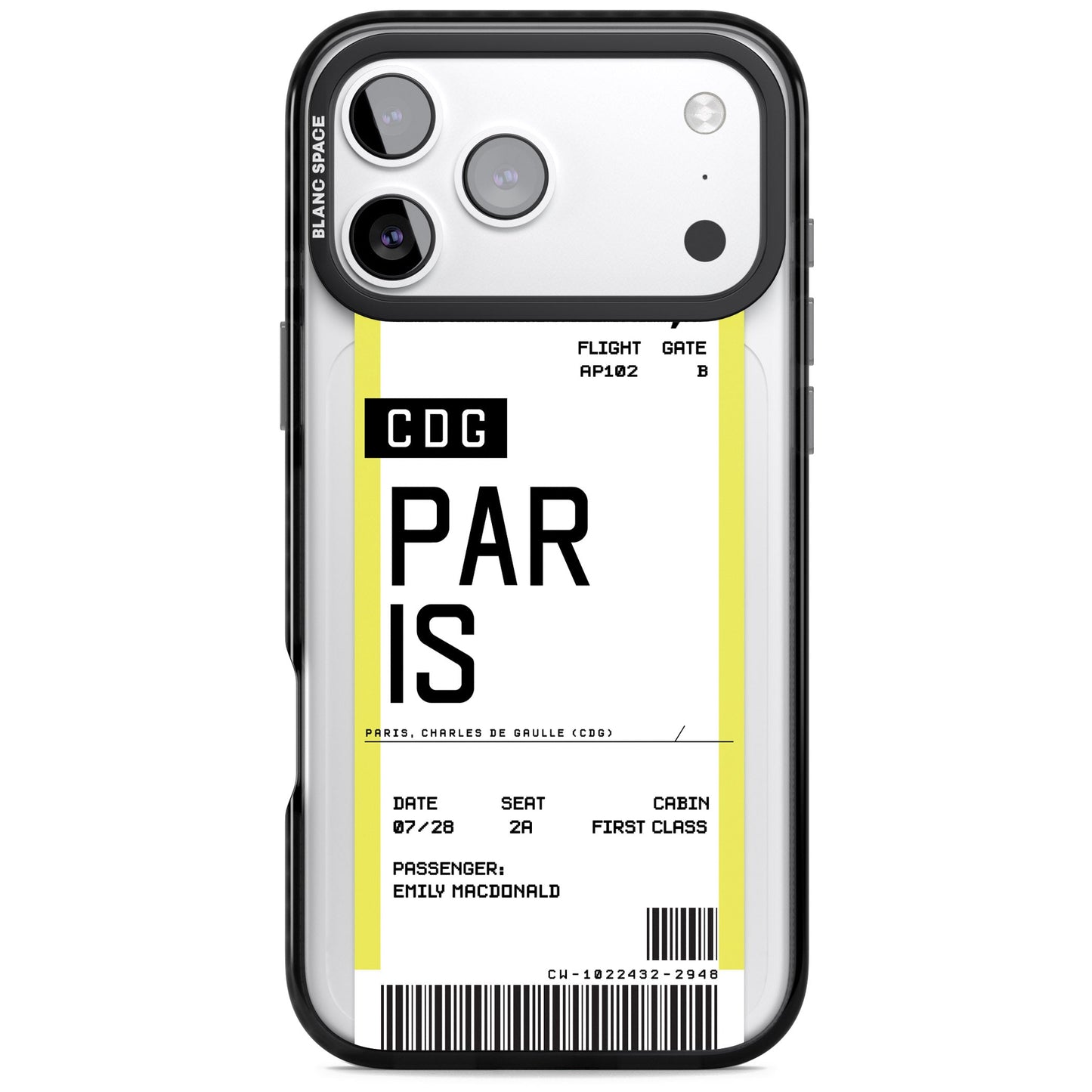 Personalised Paris Boarding Pass