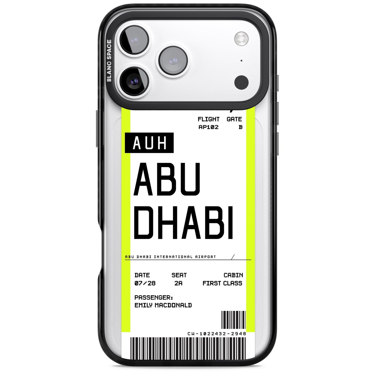 Personalised Abu Dhabi Boarding Pass