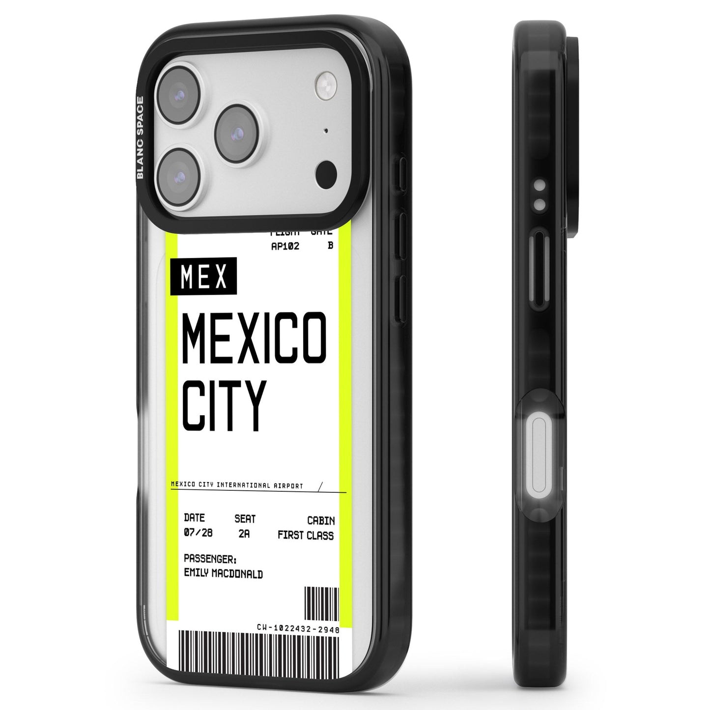 Carte d'embarquement personnalisée pour Mexico