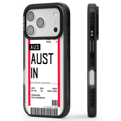 Personalised Austin Boarding Pass
