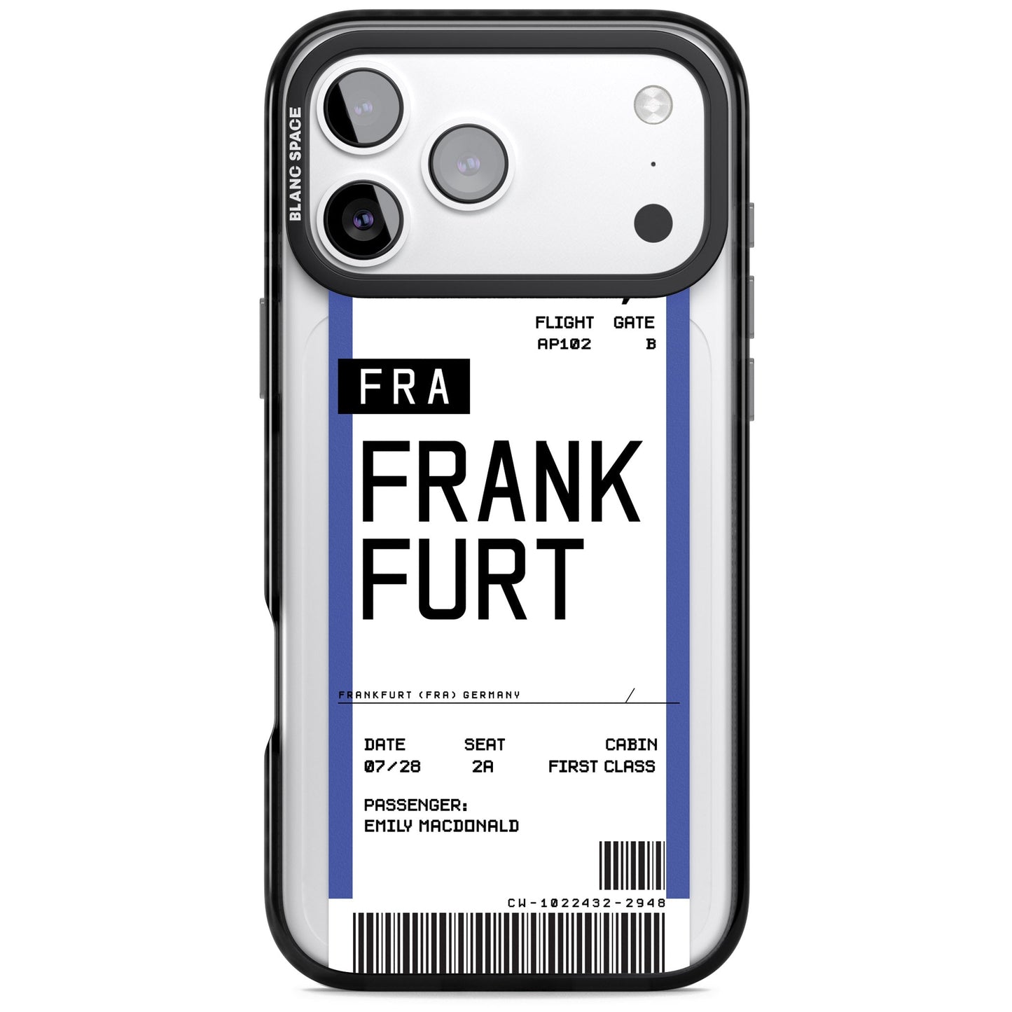 Personalised Frankfurt Boarding Pass