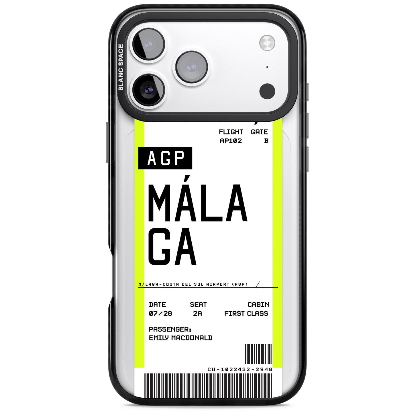 Personalised Málaga Boarding Pass
