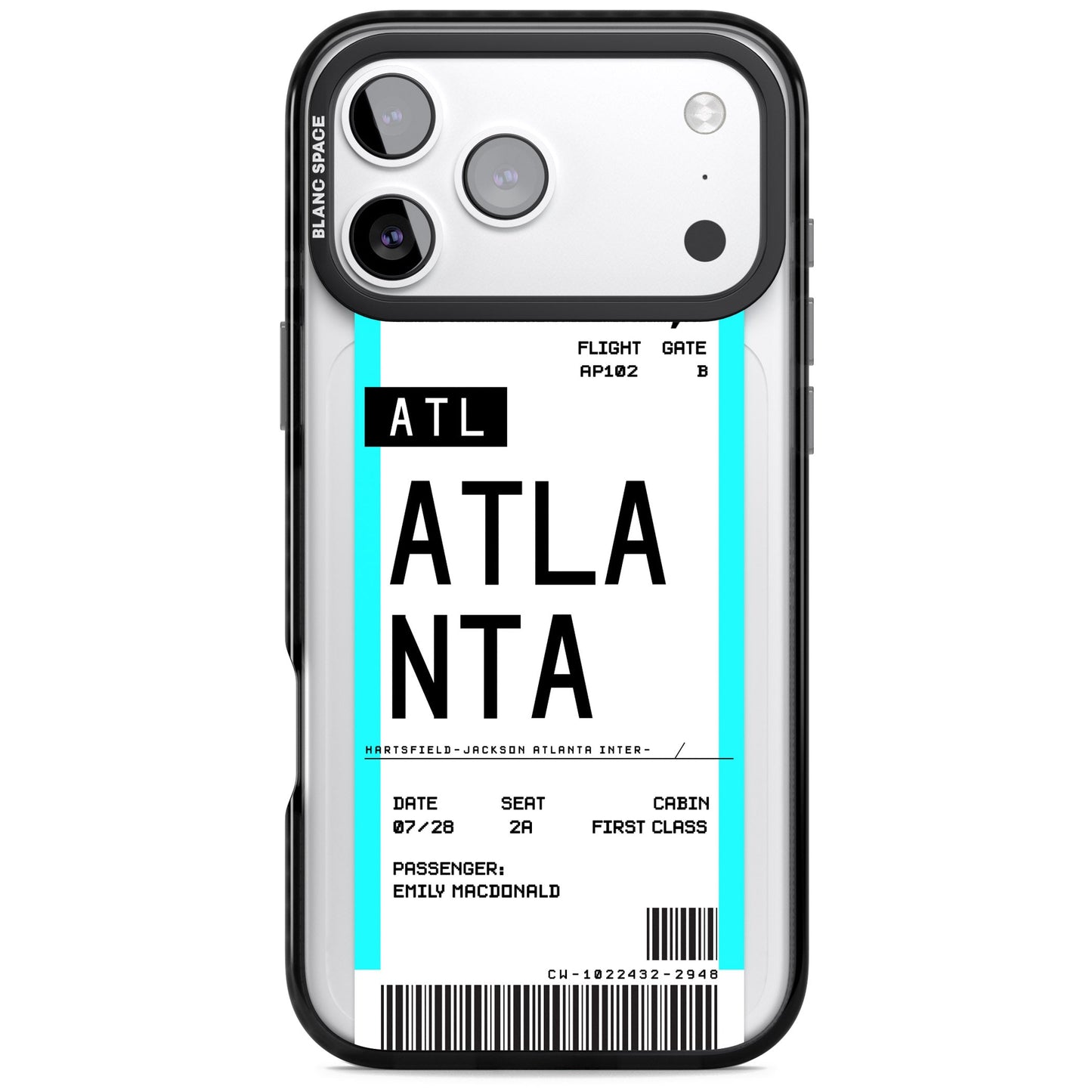 Personalisierte Atlanta-Bordkarte