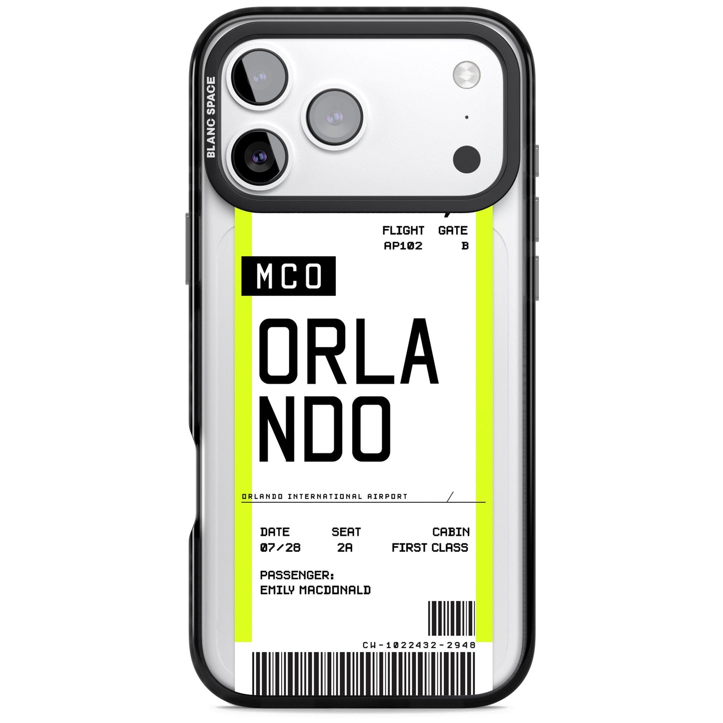 Personalised Orlando Boarding Pass