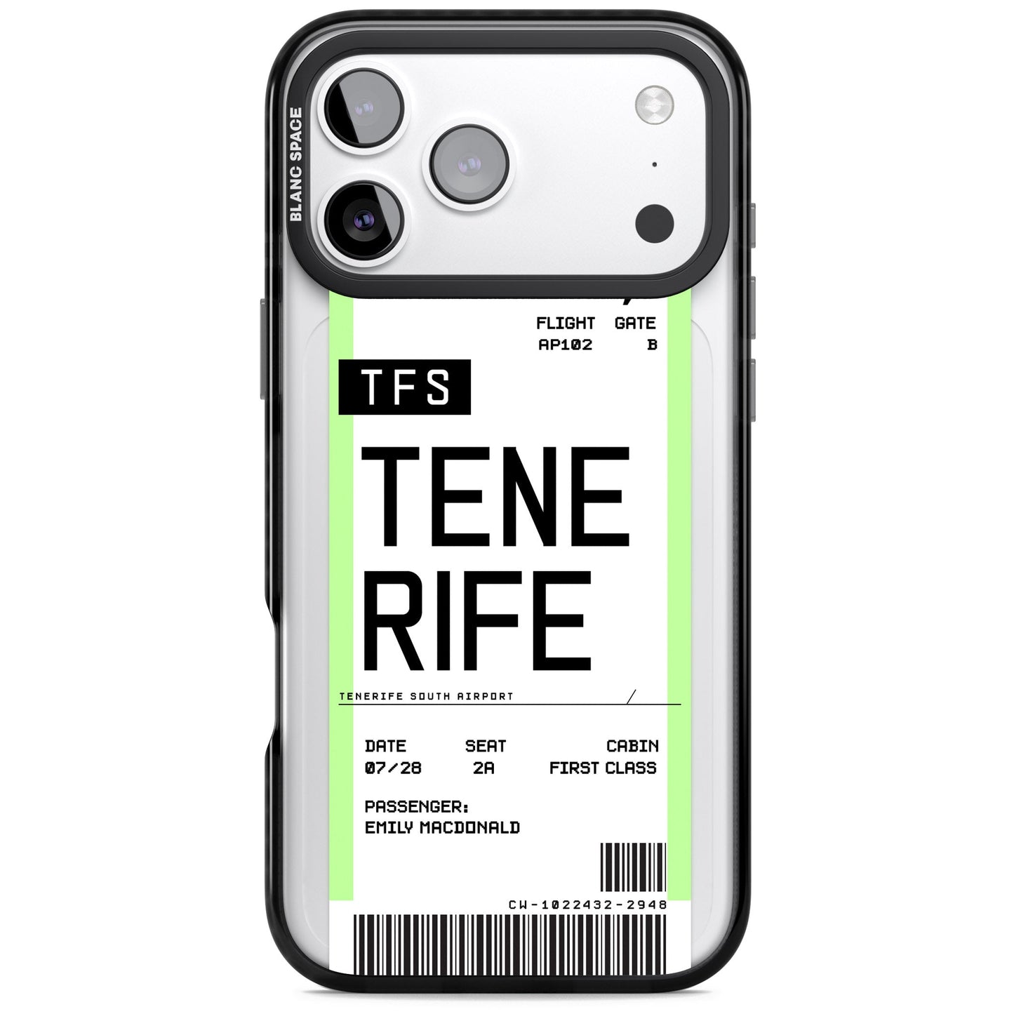 Personalised Tenerife Boarding Pass