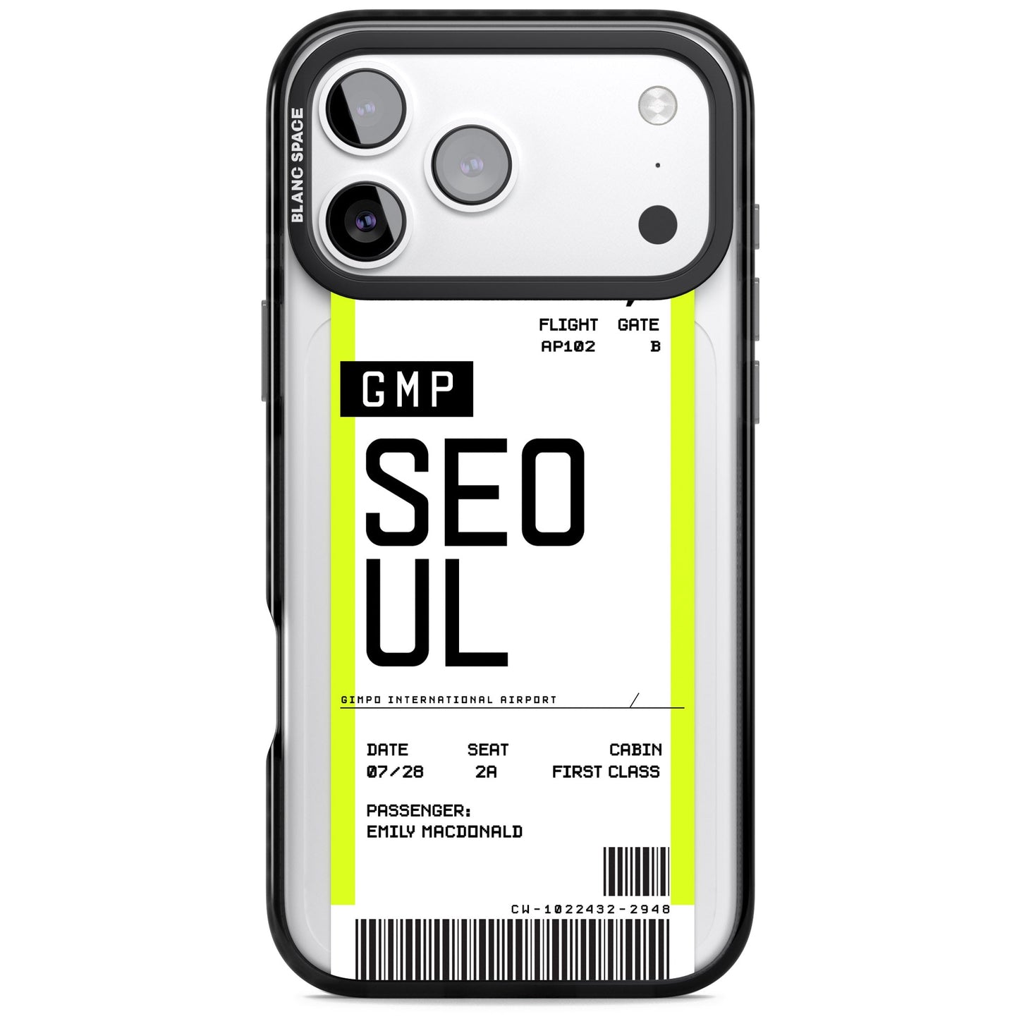 Personalised Seoul Boarding Pass