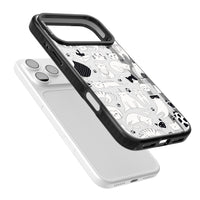 Cartoon Cat Collage Black & White