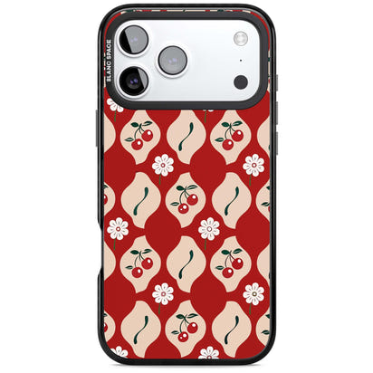 Vintage Cherry Diamond Pattern