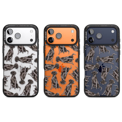 Black Labrador Watercolor Pattern