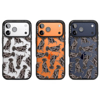 Black Labrador Watercolor Pattern