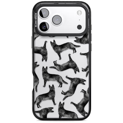 German Shepherd Pattern Black