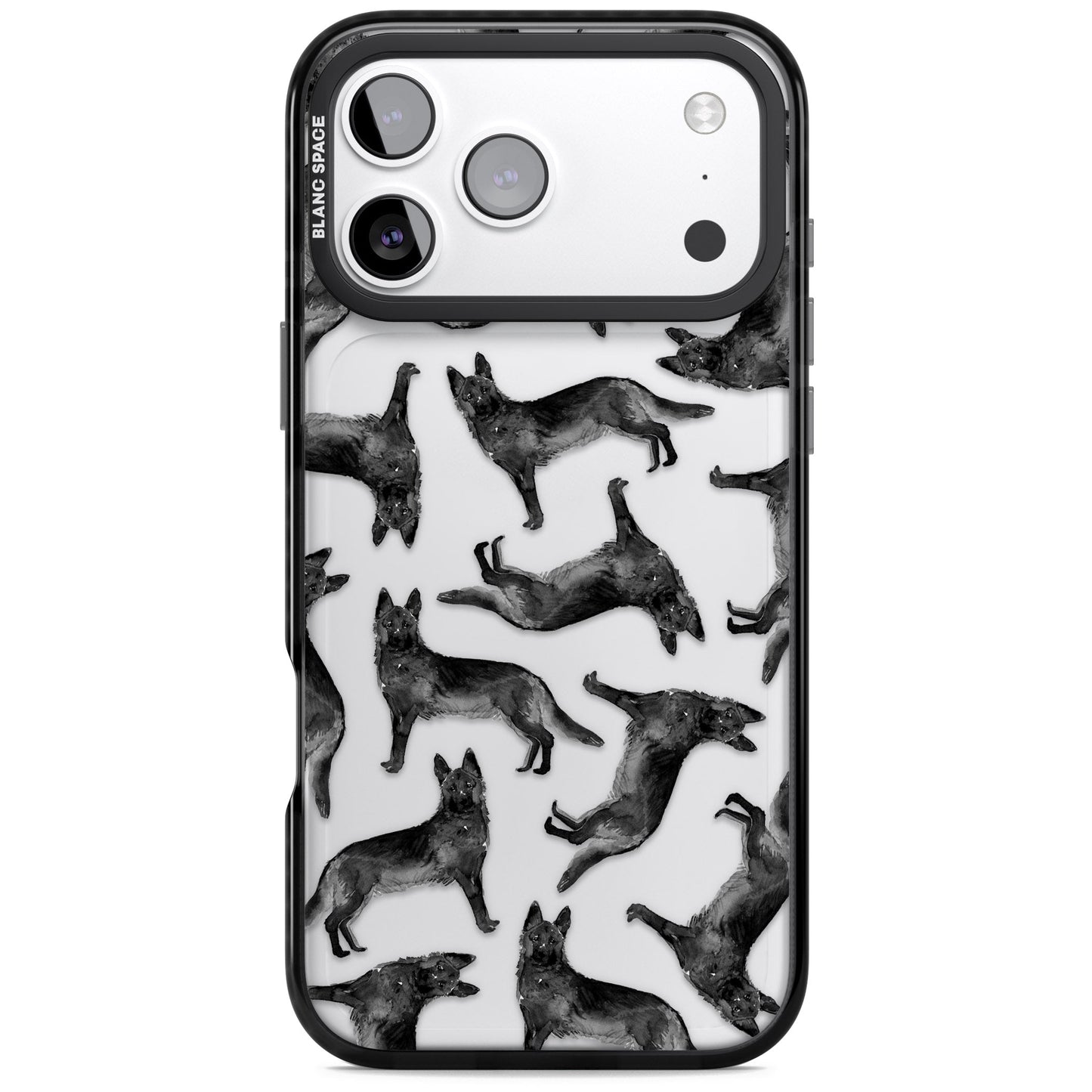 German Shepherd Pattern Black