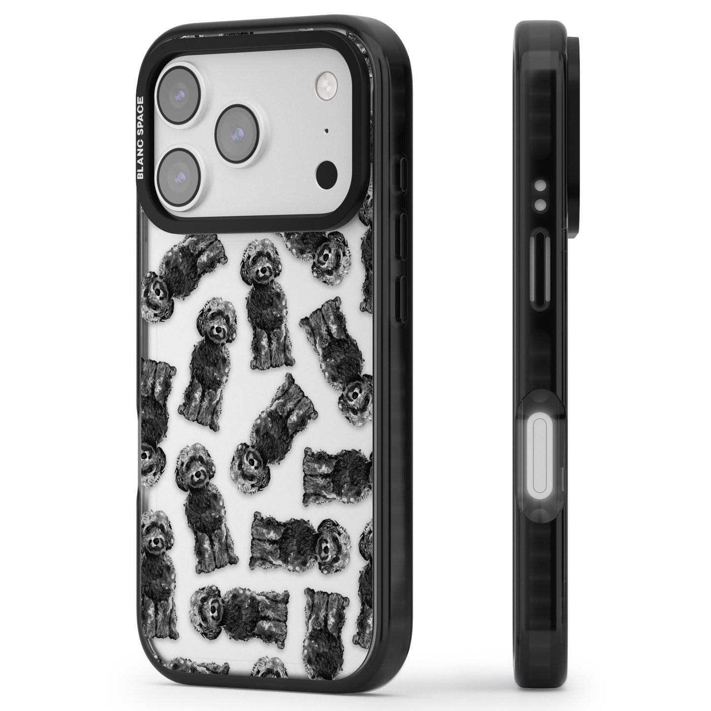 Black Cockapoo Watercolor