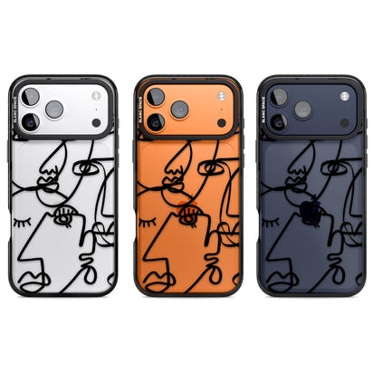 Abstract Line Art Black Clear