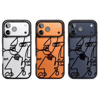 Abstract Line Art Black Clear