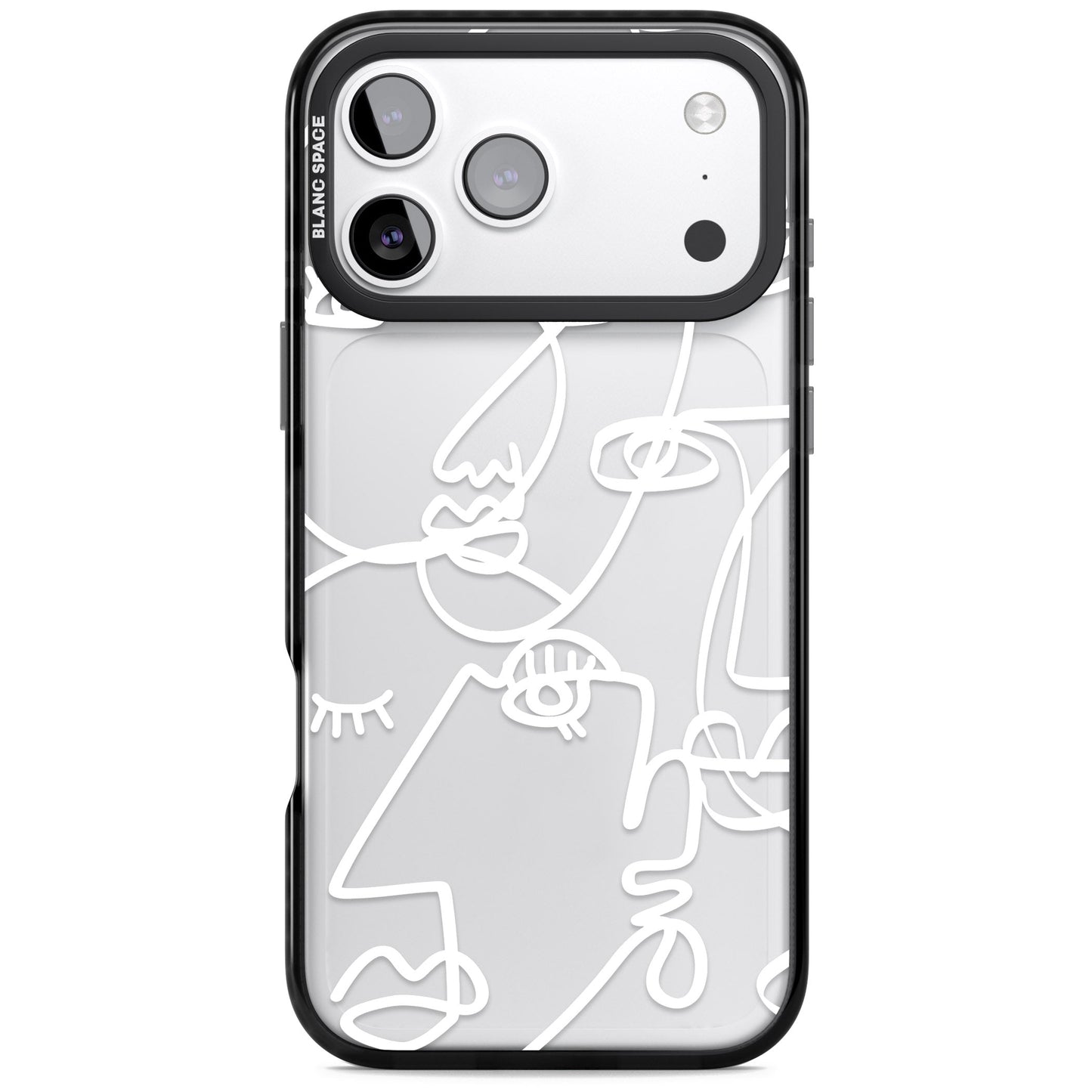 Abstract Line Art White Clear