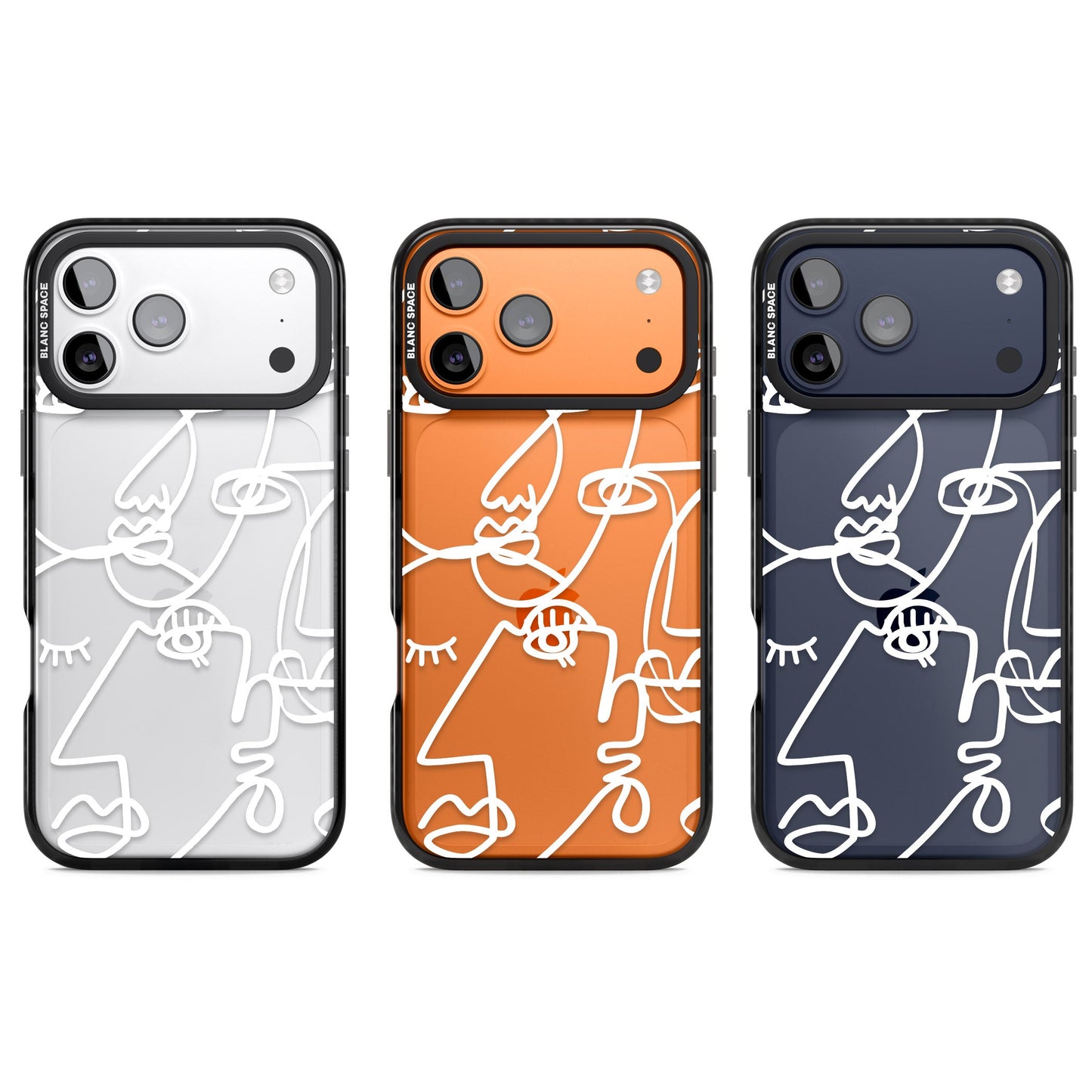 Abstract Line Art White Clear