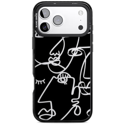 Abstract Line Art Clear Black