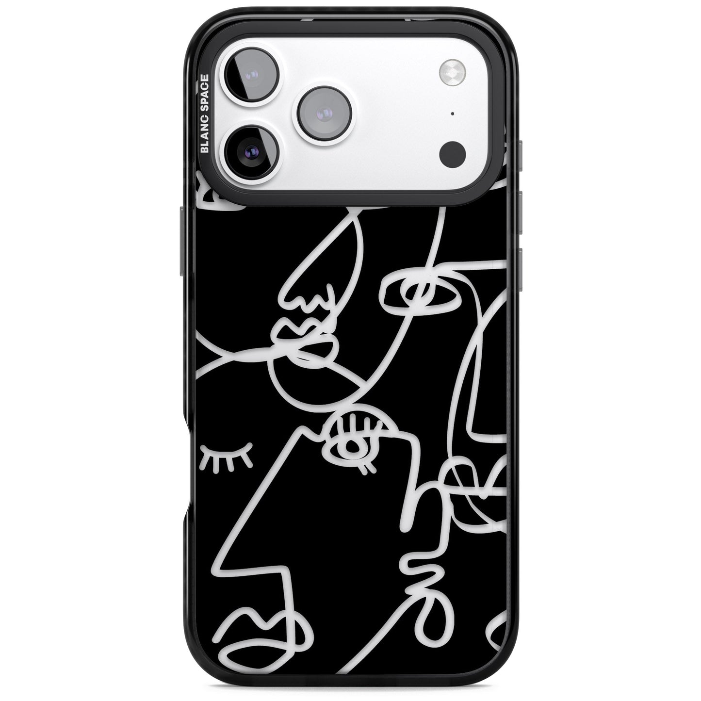 Abstract Line Art Clear Black