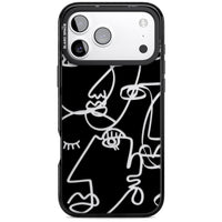 Abstract Line Art Clear Black