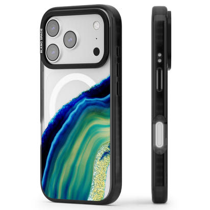 Grüne und blaue Smaragd-Geode