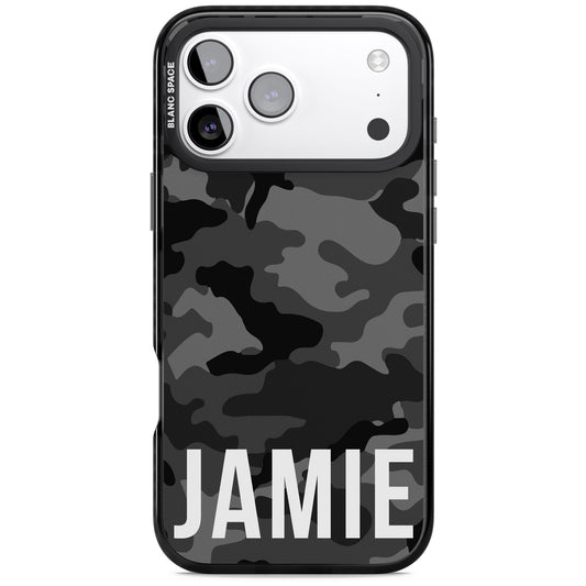 Personalised Black Camo Name Horizontal