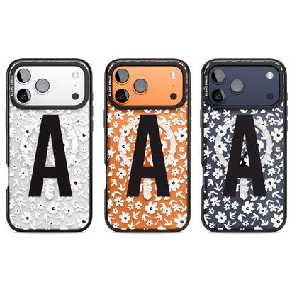 Initiale en gras personnalisée et florale