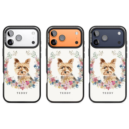 Personalised Yorkshire Terrier Floral Portrait