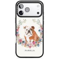 Personalised English Bulldog Floral Portrait