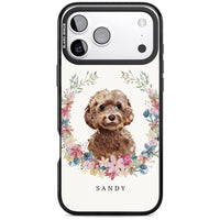 Personalised Brown Cockapoo Floral Portrait