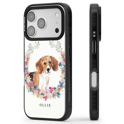 Personalised Beagle Floral Portrait