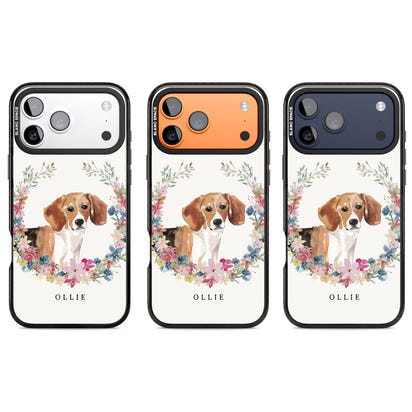 Personalised Beagle Floral Portrait