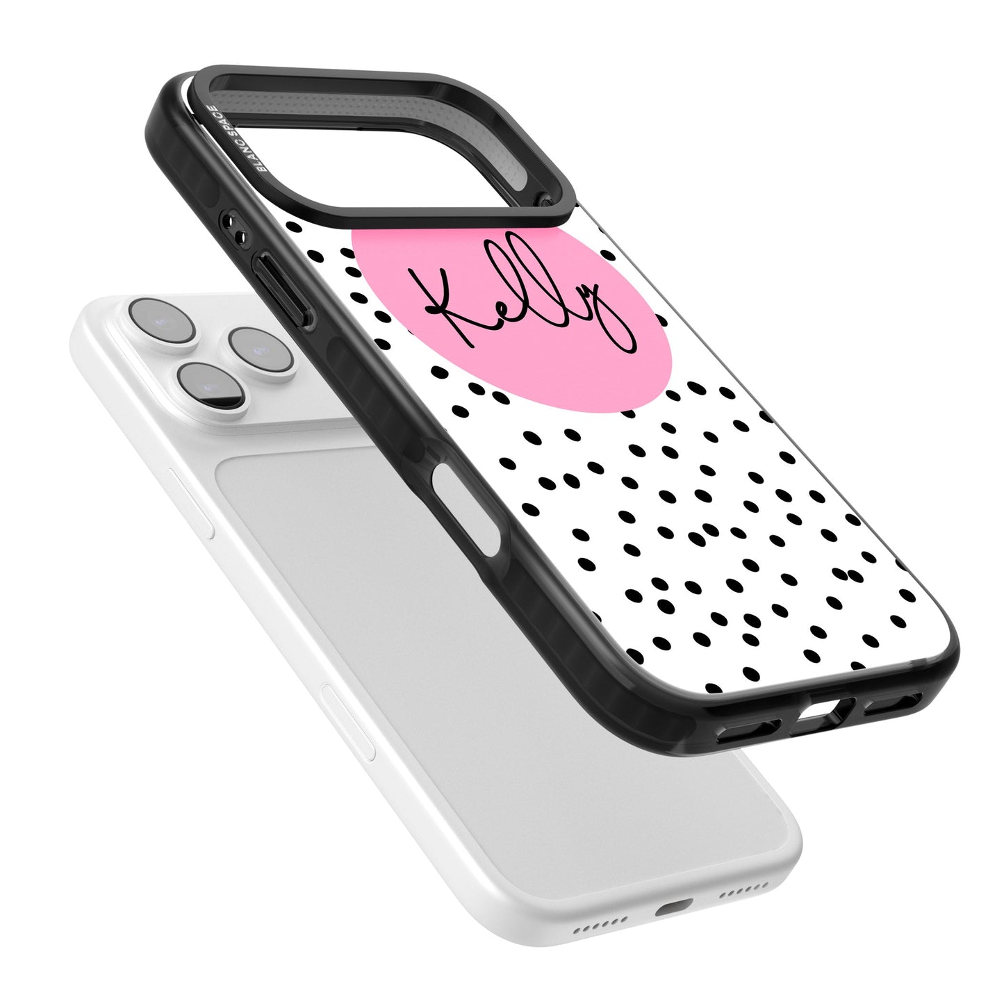 Personalised Pink Circle & Dots