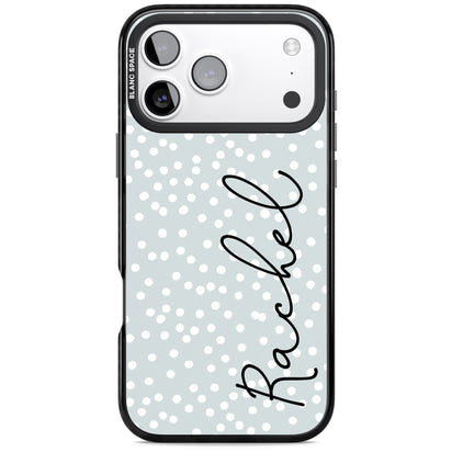 Écriture cursive verticale personnalisée et points