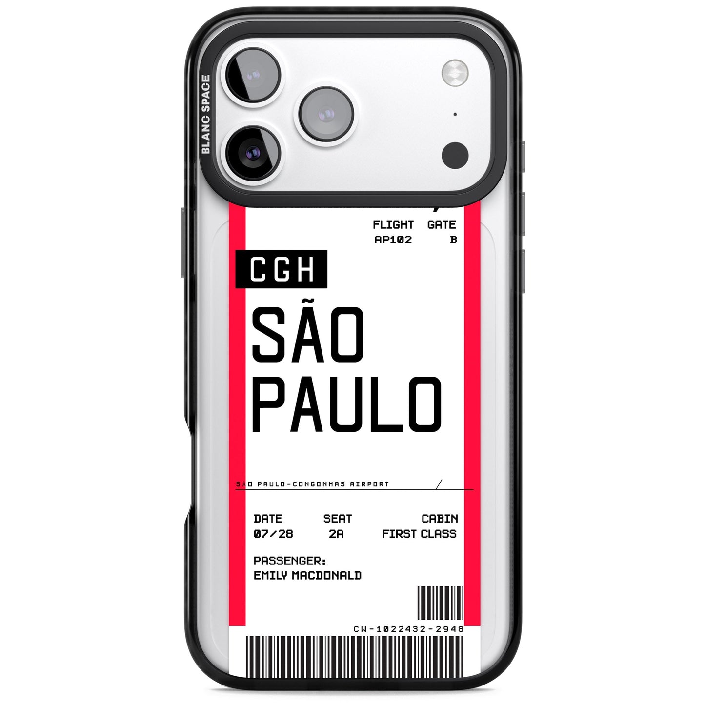 Personalisierte Bordkarte für São Paulo