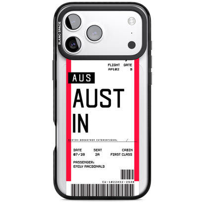 Personalised Austin Boarding Pass