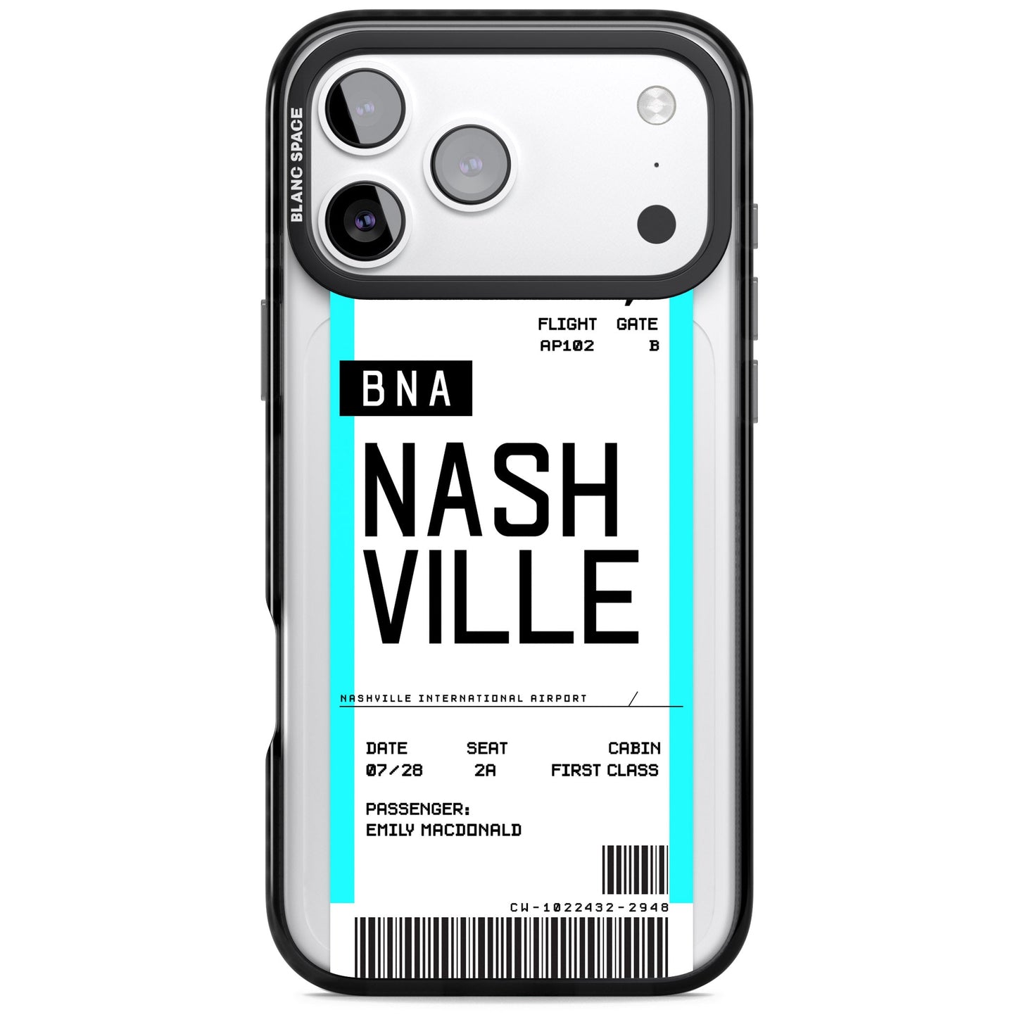 Carte d'embarquement personnalisée pour Nashville