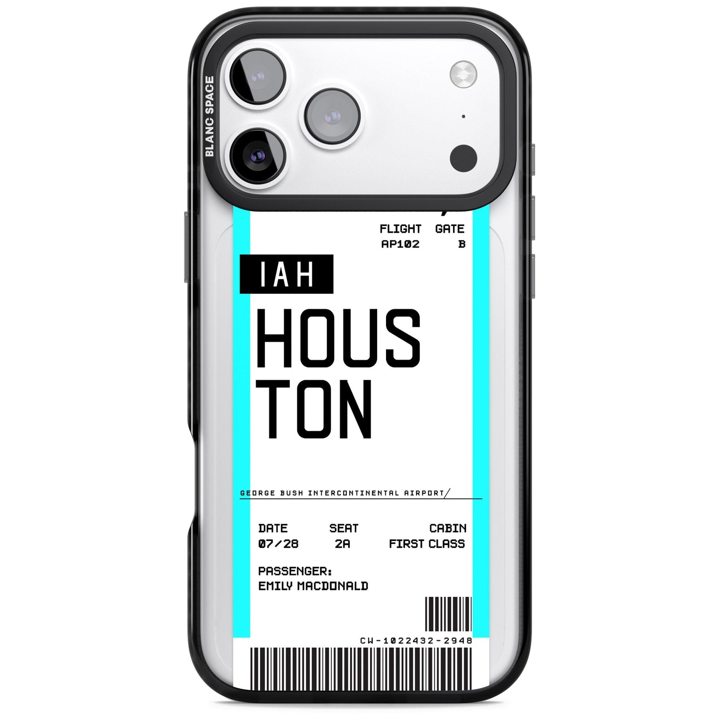 Personalised Houston Boarding Pass