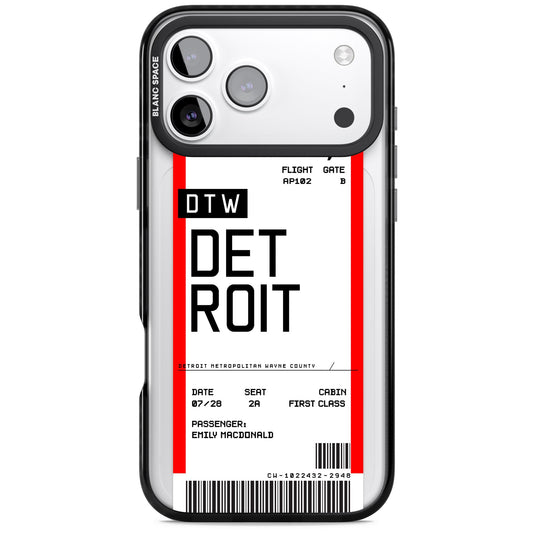 Personalised Detroit Boarding Pass
