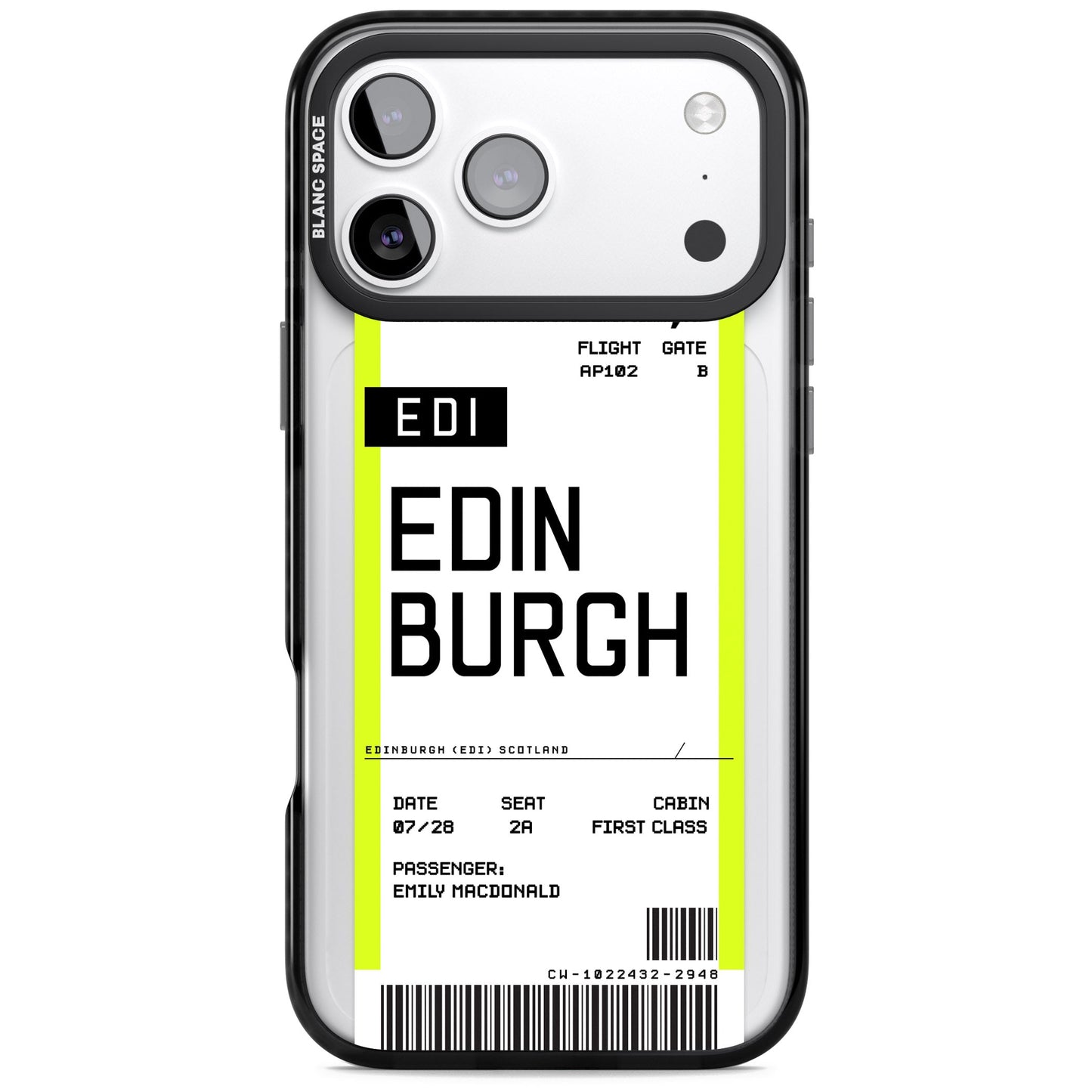 Personalised Edinburgh Boarding Pass